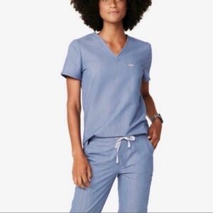 Heather indigo womens FIG scrubs
